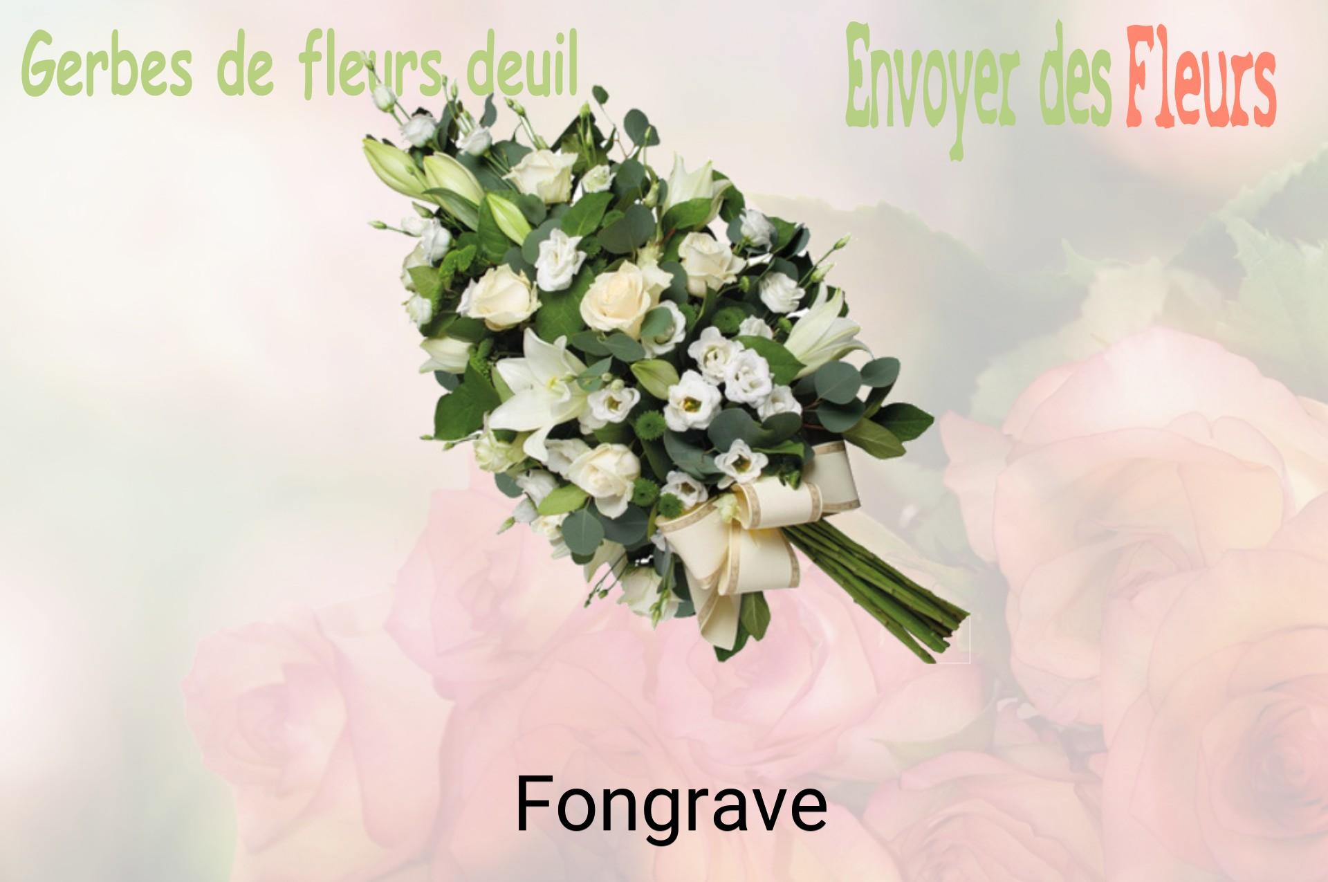 Gerbe de fleurs de deuil livrée à Fongrave